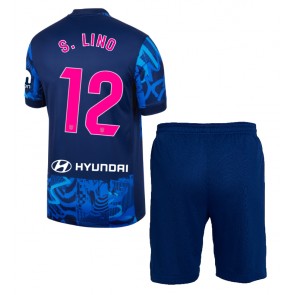 Atletico Madrid Samuel Lino #12 Dětské Alternativní dres komplet 2024-25 Krátký Rukáv (+ trenýrky)